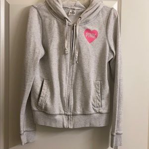 Preowned VS PINK Zip Up Hoodie- Large